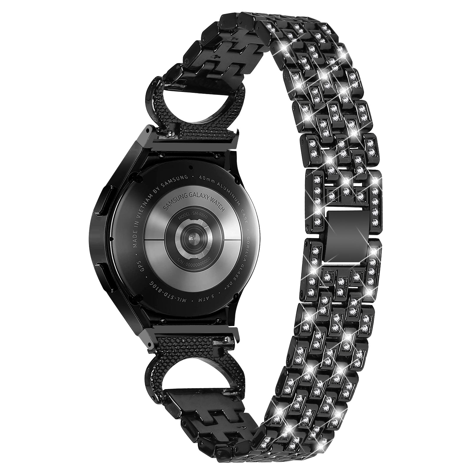 Stainless Steel Watch Band for Samsung Galaxy Watch6 40mm 44mm Watch6 Classic 43mm 47mm Watch 5 40mm 44mm Watch4 40mm 44mm 5-Bead Rhinestone Decor Replacement Bracelet with Connector Stainless Steel Watch Band for Samsung Galaxy Watch6 40mm 44mm Watch6 Classic 43mm 47mm Watch 5 40mm 44mm Watch4 40mm 44mm 5-Bead Rhinestone Decor Replacement Bracelet with Connector
